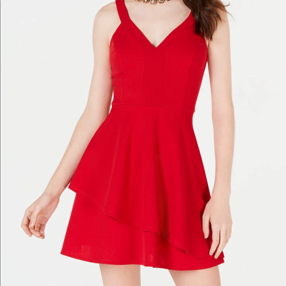 Red Fit and Flare Cocktail Dress